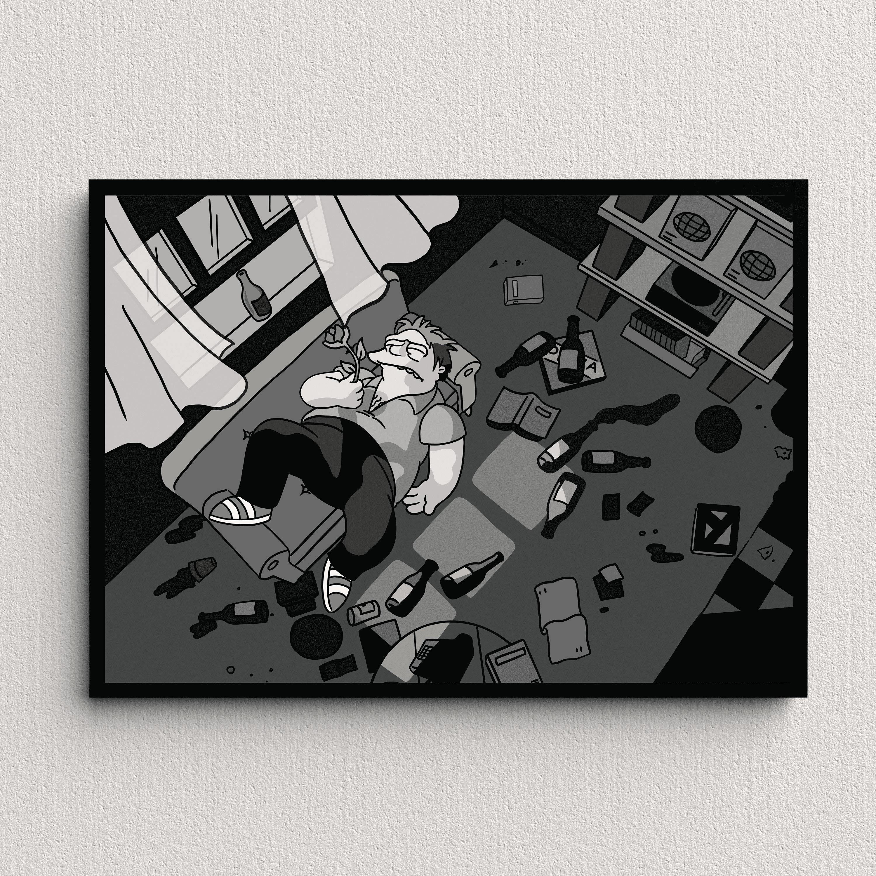 Barney Gumble A Star Is Burns, Simpsons Digital Art Print | Instant Download Printable Home Décor | Simpsons Digital Poster Wall Art Gift