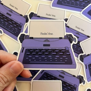 Feelin&#39; Fine Vinyl Sticker, Homer Simpson Sticker | Matte Vinyl Waterproof 3&quot; Sticker | Hydroflask, Notebook, Laptop Vinyl Sticker Decal