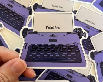 Feelin' Fine Vinyl Sticker, Homer Simpson Sticker | Matte Vinyl Waterproof 3" Sticker | Hydroflask, Notebook, Laptop Vinyl Sticker Decal