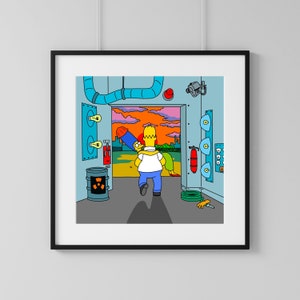 Homer & Marge Simpson Stampa artistica digitale / Download istantaneo Arredamento per la casa stampabile / Poster digitale Simpsons, Arte della parete stampabile, Regalo Simpsons