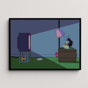 Milhouse Thrillho, Simpsons Digital Art Print | Instant Download Printable Home Décor | Simpsons Digital Printable Poster, Wall Art Gift