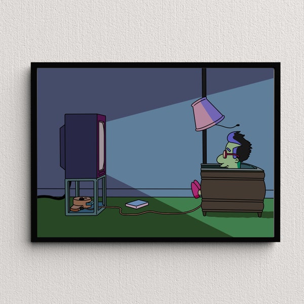 Milhouse Thrillho, Simpsons Digital Art Print / Descarga instantánea imprimible decoración del hogar / Simpsons Digital Printable Poster, Wall Art Gift