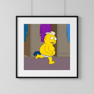 Uter ’I’m Full of Chocolate’, Simpsons Digital Art Print | Instant Download Printable Home Décor | Simpsons Digital Poster Wall Art Gift
