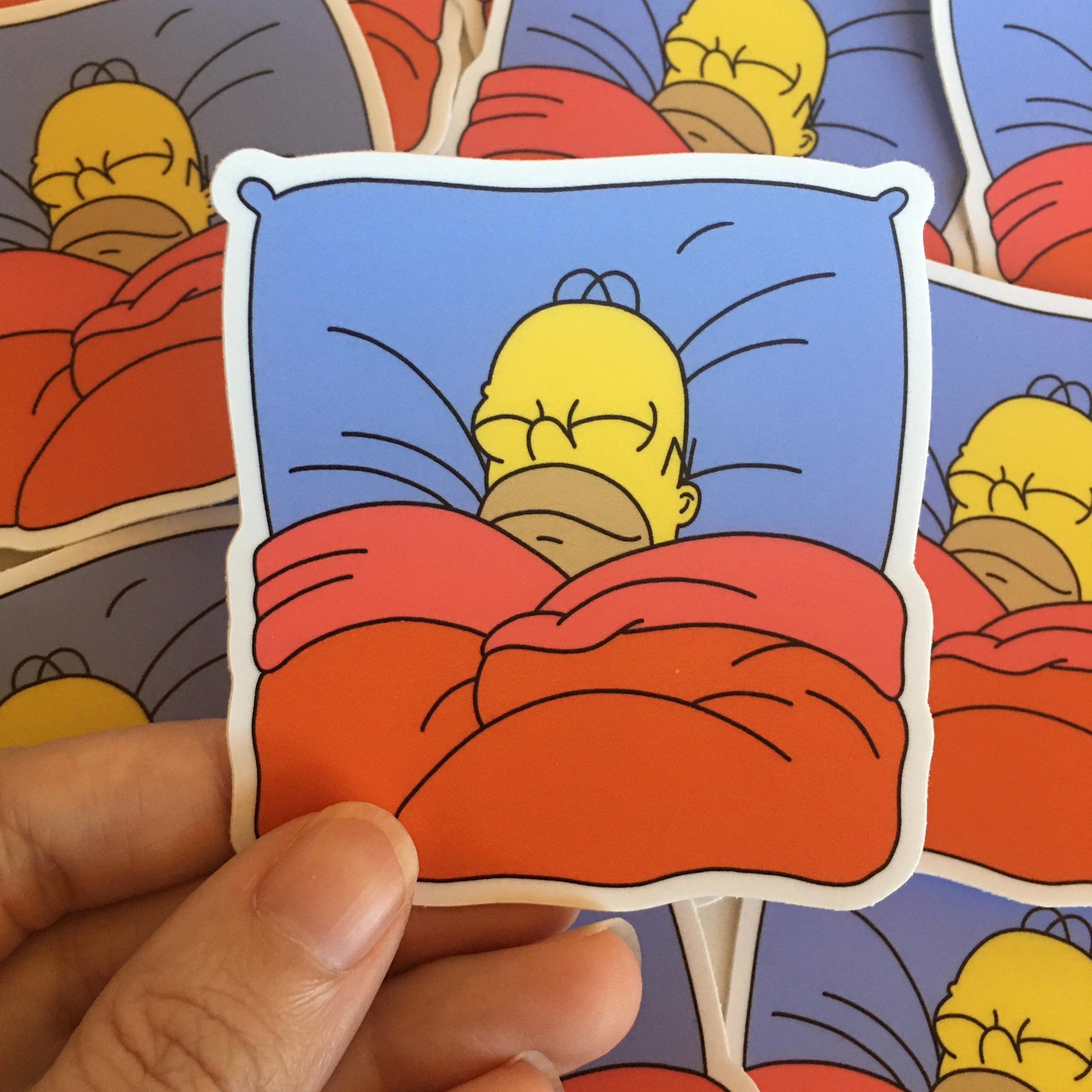 Homer Simpson Vinyl Sticker Big Toasty Cinnamon Bun Matte Etsy