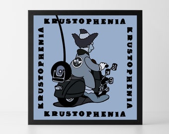 Krusty The Clown, Krustophenia Simpsons Digital Art Print | Instant Download Printable Home Décor | Simpsons Digital Poster Wall Art Gift