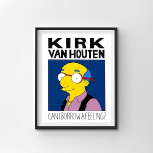 Kirk Van Houten Kan ik een gevoel lenen, Simpsons Digital Art Print | Direct downloaden afdrukbare woondecoratie | Digitale poster, kunst aan de muur cadeau