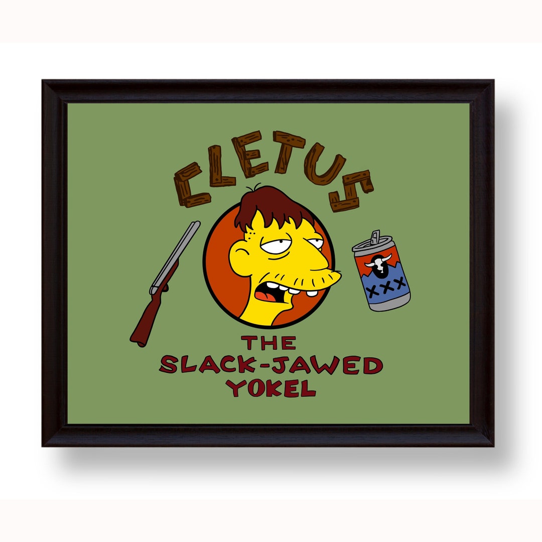 Cletus the Slackjawed Yokel, Simpsons Digital Art Print Instant Download Printable Home Décor