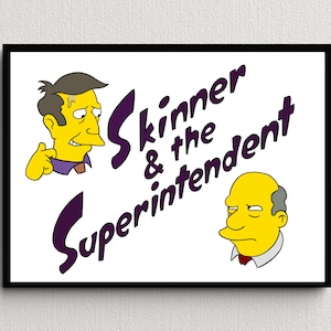 Steamed Hams, Simpsons Digital Art Print | Instant Download Printable Home Décor | Simpsons Retro Digital Poster, Simpsons Wall Art Gift