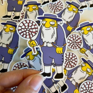 Simpsons Lollipop Vinyl Sticker, Simpsons Sticker | Matte Vinyl Waterproof 3&quot; Sticker | Hydroflask, Notebook, Water Bottle Sticker Decal