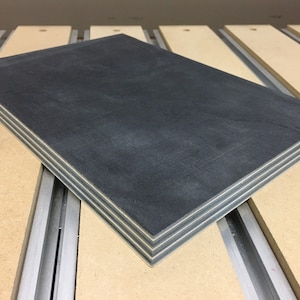 VIVID 14Ply (Black-White-Blue) Dyed Birch Laminated Plywood (10 x 7 x 0.8)in