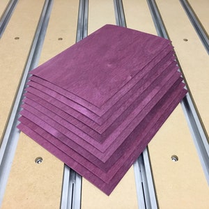 VIVID Dyed (Purple) Premium Baltic Birch Veneers - 10 Sheet, 5 Sq. Ft. Pack (10 x 7 x 0.06)in (254 x 178 x 1.5)mm