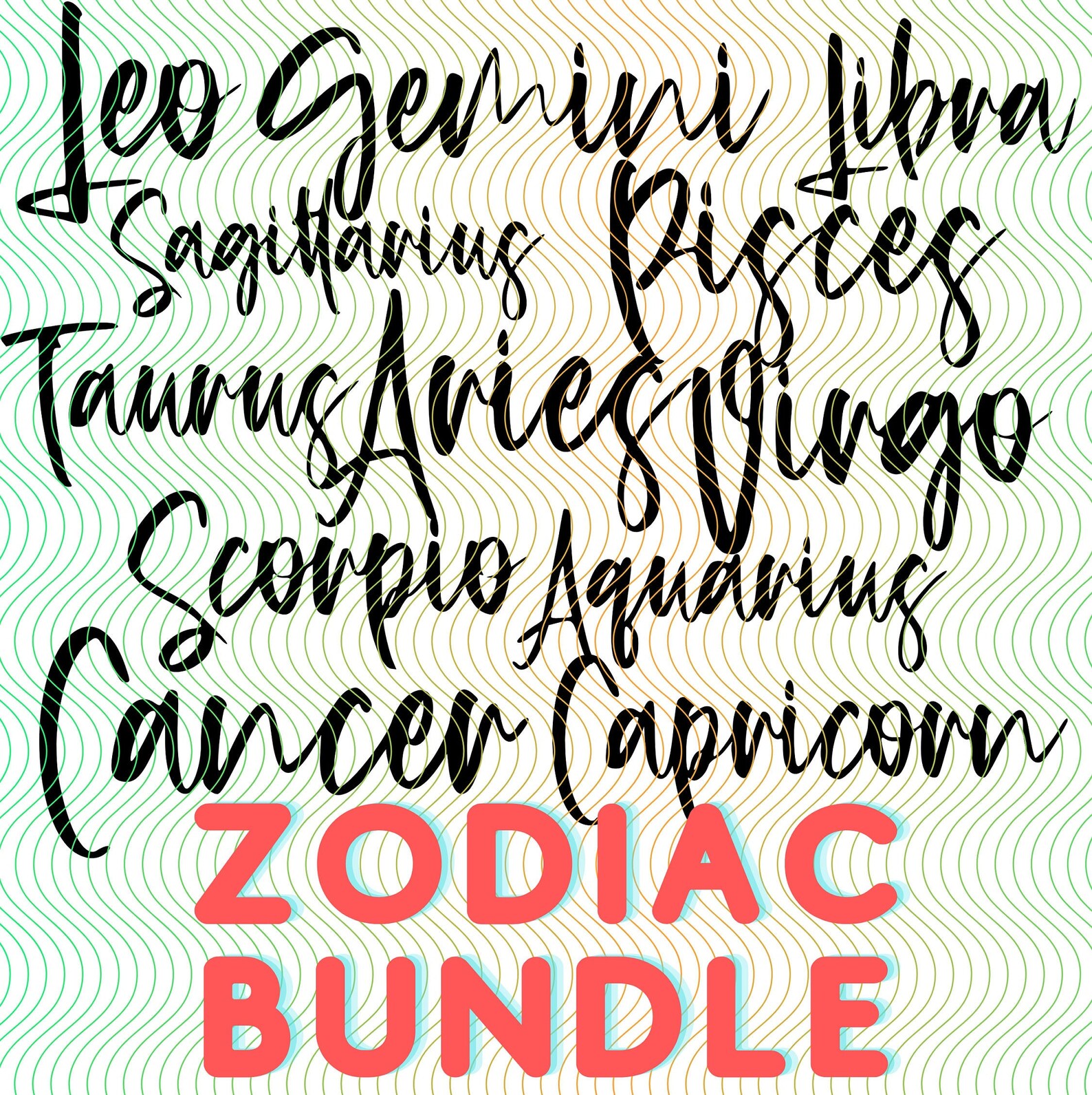 Constellation Zodiac Flower Design SVG PNG Download Etsy