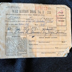 WWll War Ration Book 3, A Piece of History!