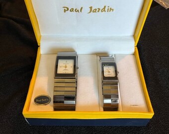 Vintage Boxed Unused Paul Jardan His and Hers Watch Set