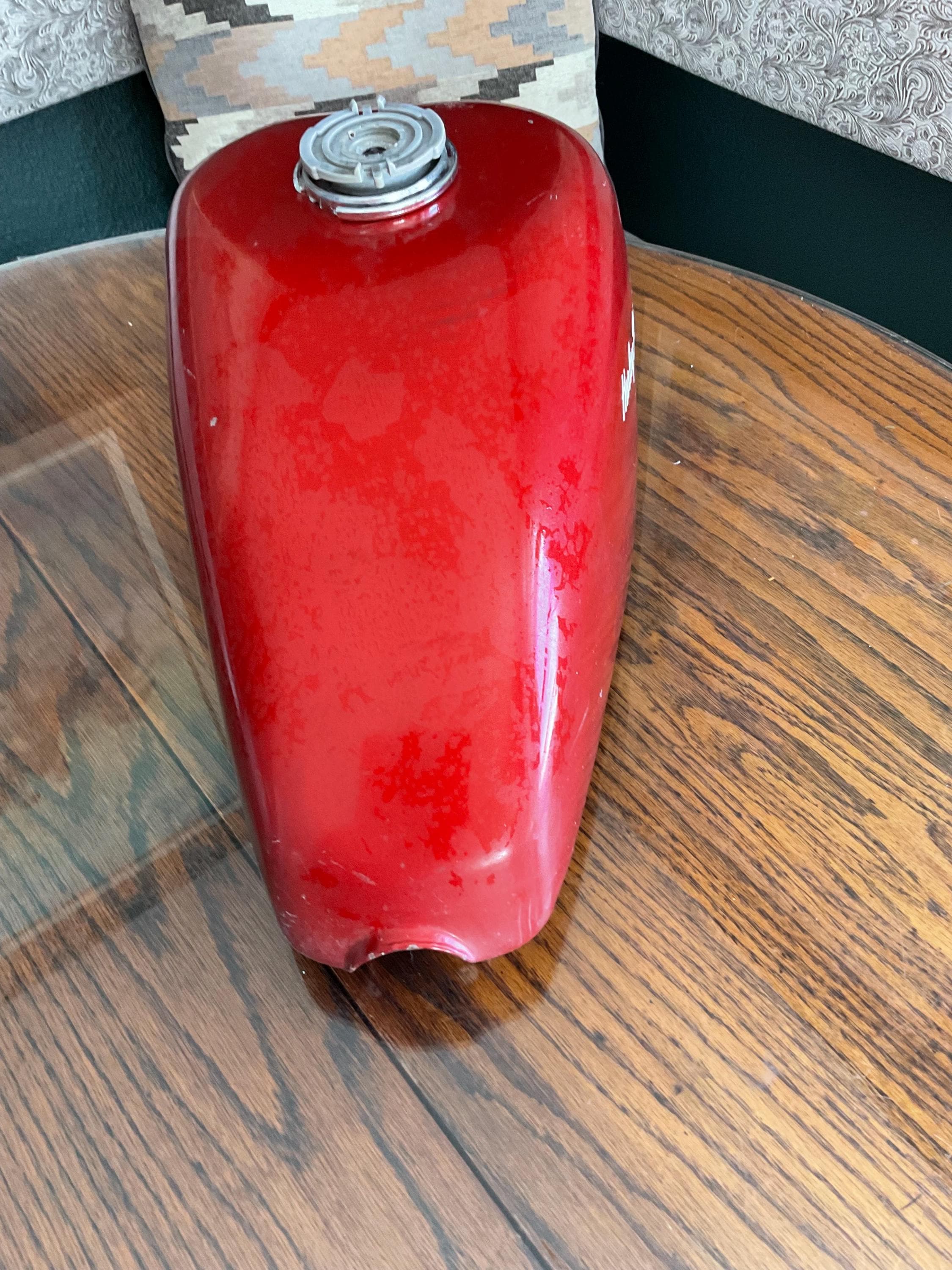 Vintage Harley Davidson Sportster 883 Peanut Fuel Gas Tank in Red