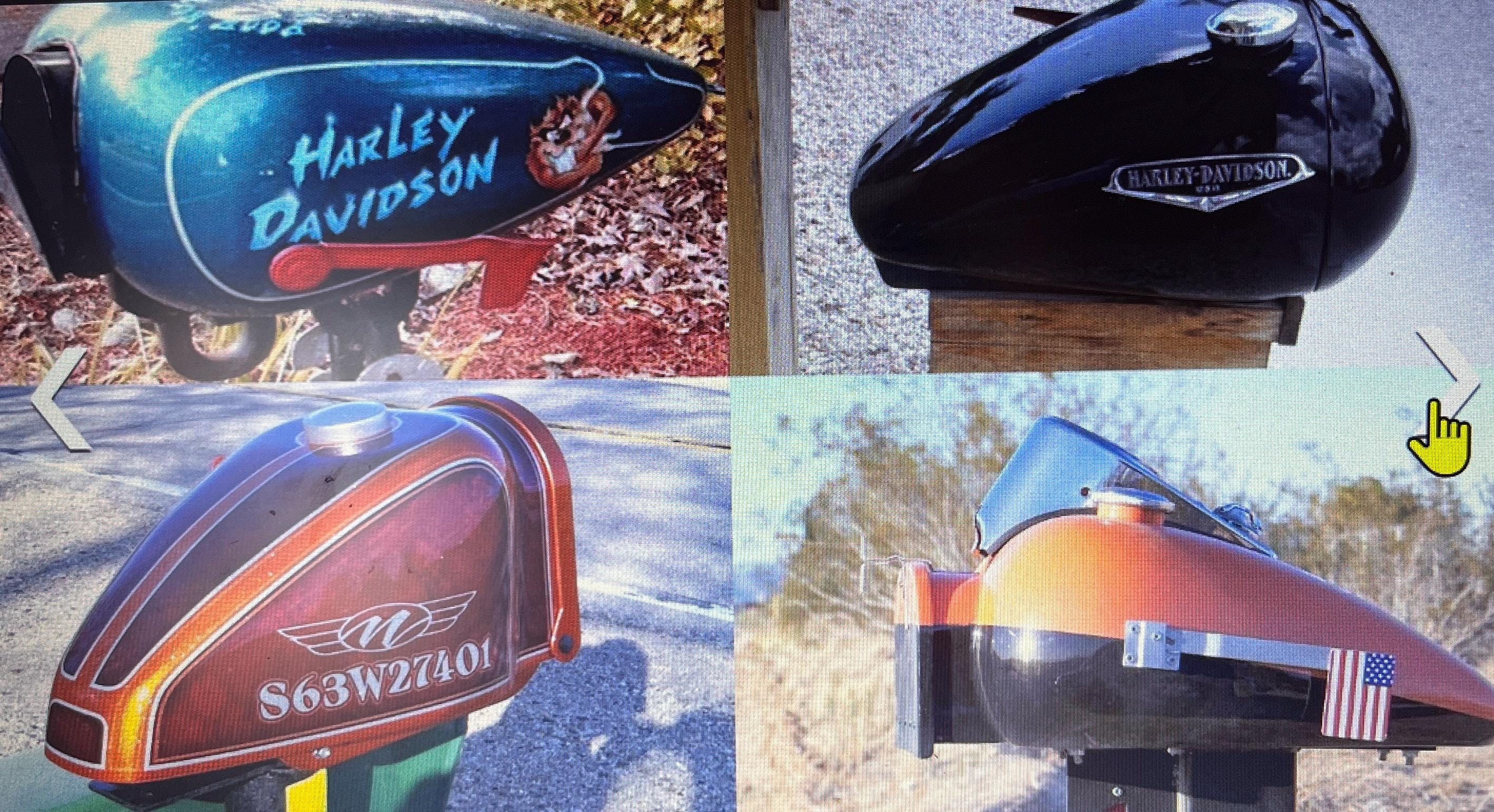 Vintage Harley Davidson Sportster 883 Peanut Fuel Gas Tank in Red