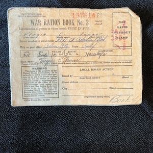 WWll War Ration Book 3, A Piece of History!
