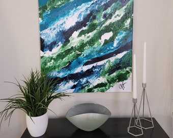 Abstract art made with acrylic paint