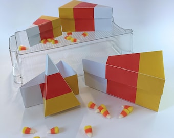 Candy Corn Halloween Favor Box | Printable DIY (Digital Download)