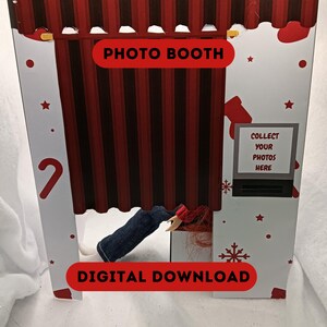 Printable Photo Booth | Mini Christmas Elf Scene – 1:6 Scale Doll Prop (Digital Download)