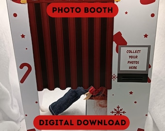 Printable Photo Booth | Mini Christmas Elf Scene – 1:6 Scale Doll Prop (Digital Download)
