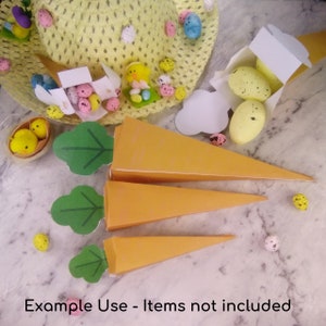 Easter Carrot Favour Box, Easter Packaging, Easter Gift Ideas - Digital Download - Print And Make Yourself -Simple Treat Gift Idea