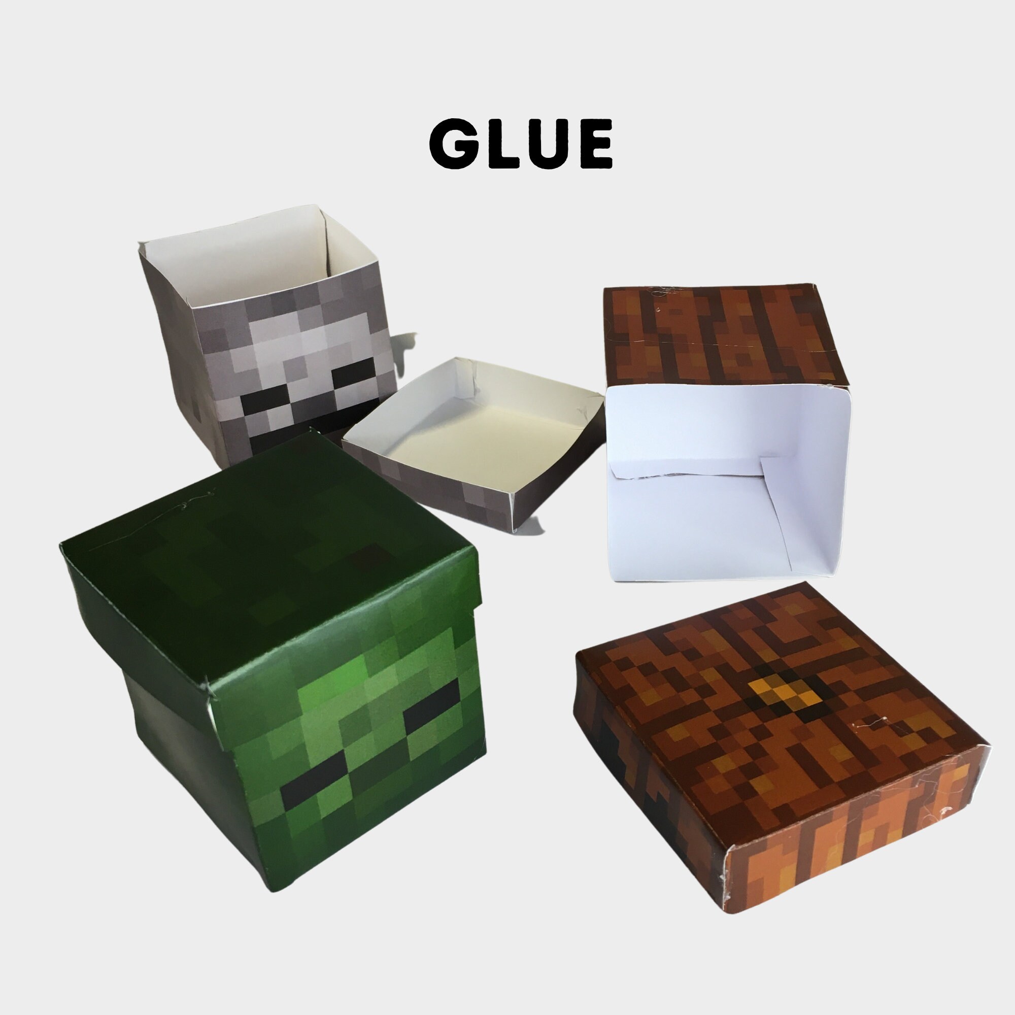 Minecraft Print Your Own Gift Boxes