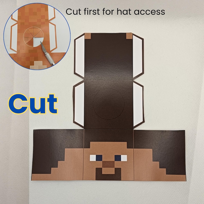 Minecraft-style Character Heads Printable: DIY Pixel Scene Props ...