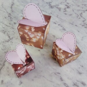Heart Gift Box - Printable Surprise Box, Favour Box - Paper Boxes - Instant Digital Download - Print And Make Yourself