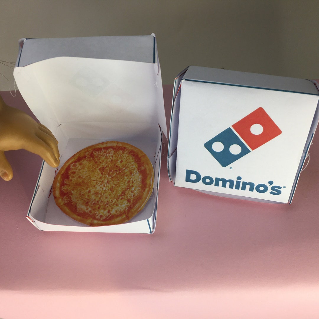 18 Inch Doll Pizza With Domino's Box - Printable Prop (digital