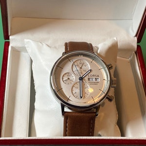 Custom LORSA watch chronograph automatic original Swiss ETA Valjoux 7750