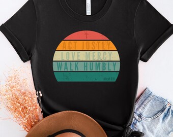 Act justly Micah 6:8 unisex jersey t-shirt | then sings my soul | hymn t-shirt | christian t-shirt