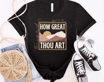 Camiseta unisex "Cuán Grande Eres" / "Entonces canta mi alma" / "Himno" / "Camiseta cristiana" / "Envío gratis" / "Camiseta cristiana"