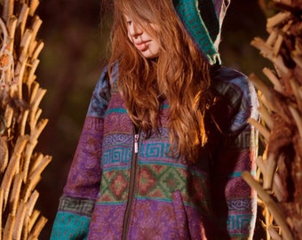 ARTIST SWEATER - Multicolor - Earthy Tribal Organic Festival Handmade Boho Fairy Gypsy Style Pixie Bohemian Vest