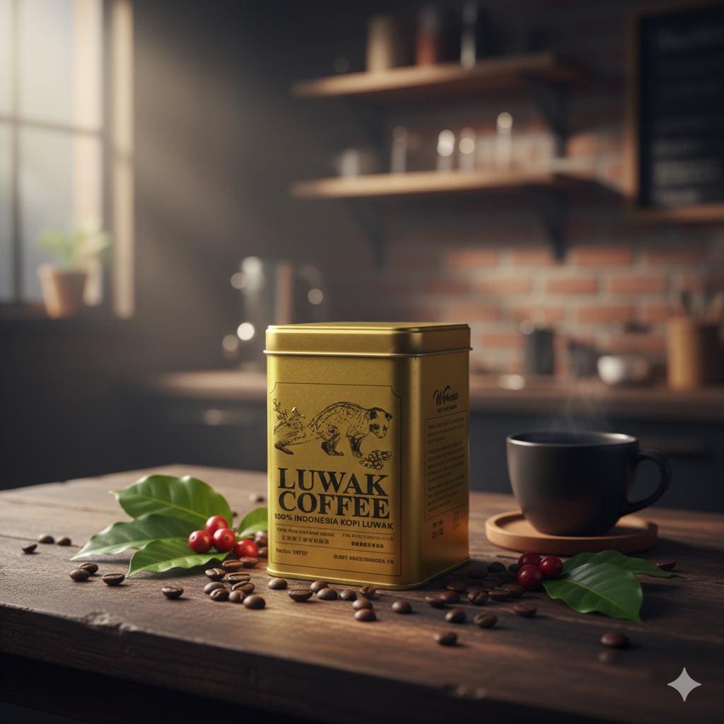 Premium Luwak Gold Coffee 100g by Worcas – Authentic Indonesian
