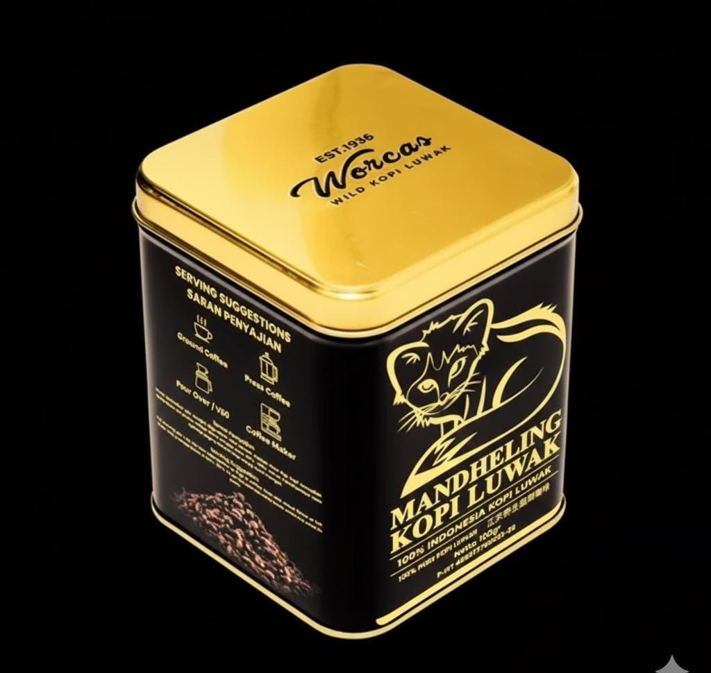 Worcas Kopi Luwak Black Mandheling – Indonesian Premium Civet