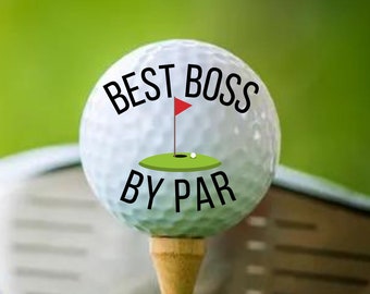 Best Boss By Par Golf Ball, Golf Ball For Boss , Custom Golf Ball, Manager Gift, Gift For Boss, Golf Gift, Gift for your boss, Coworker Gift