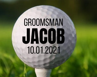 Groomsman Golf Ball, Wedding Gift Golf Ball, Golf Ball for Groomsman, Bridal Party Gift, Golf Wedding Gift,  Custom Golf Ball, Golf Gift