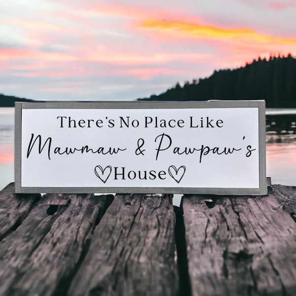 There's No Place Like Grandma & Grandpa's House, Grandparents Sign, Grandparents Gift, Grandma and Grandpa Sign, Gift For Grandma