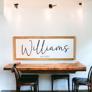Custom Family Sign, Family Last Name Sign, Established Date Sign, Wedding Gift, Last Name Sign, Personalized Wood Sign, Family Name Sign