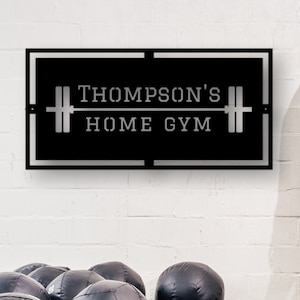 Gym Sign; Personalized Home Gym Sign; Custom Metal Gym Sign; Home Gym Sign; Father&#39;s Day gift; Home Workout Sign; Crossfit Gym Sign