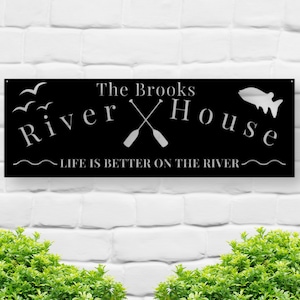 Custom River Signs; Welcome To The River House Sign; River House Sign; Personalized River House Sign; River Sign; Camp Signs; Lakehouse Sign