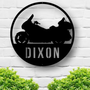 Metal Goldwing Motorcycle Sign, Metal Motorcycle Sign, Motorcycle Sign, Bike Sign, Family Name Sign, Motorbike Sign, Harley Davidson Sign