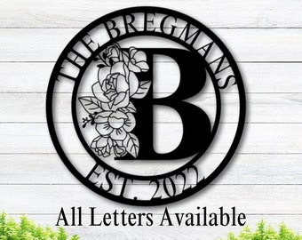 Personalized Metal Family Name Sign, Metal Family Name Sign, Father's Day Sign, Father's Day Gift, Last Name Metal Sign