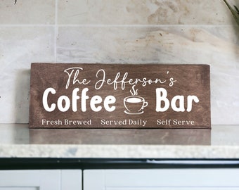 Coffee Bar Sign, Custom Coffee Bar Sign, Coffee Bar Decor, Coffee Sign, Coffee Sign, Wooden Coffee Sign, Custom Kitchen Sign, Coffee