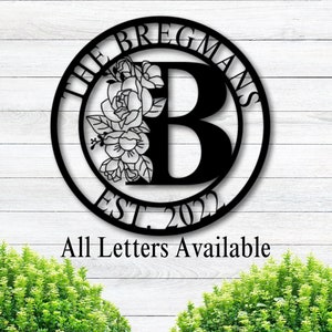 Personalized Metal Family Name Sign, Metal Family Name Sign, Father&#39;s Day Sign, Father&#39;s Day Gift, Last Name Metal Sign