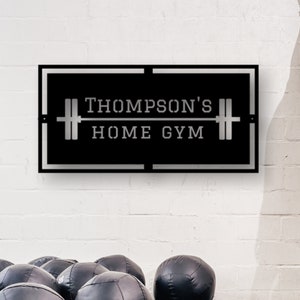 Gym Sign; Personalized Home Gym Sign; Custom Metal Gym Sign; Home Gym Sign; Father's Day gift; Home Workout Sign; Crossfit Gym Sign