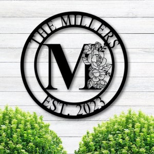 Personalized Metal Family Name Sign, Metal Family Name Sign, Letter Last Name Sign, Personalized Family Name Sign, Last Name Metal Sign