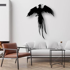 Metal Phoenix, Metal Phoenix Wall Art, Phoenix Art, Phoenix Decor, Rising Phoenix Sign, Metal Wall Art, Contemporary Wall Art