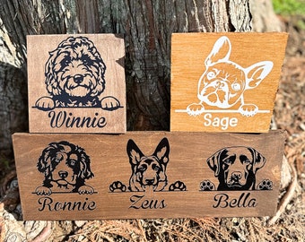Personalized Dog Sign, Personalized Wooden Dog Sign, Dog Photo Sign, Dog Picture Sign, Dog Sign, Dog Name Sign, Pet Name Sign, Pet Portrait